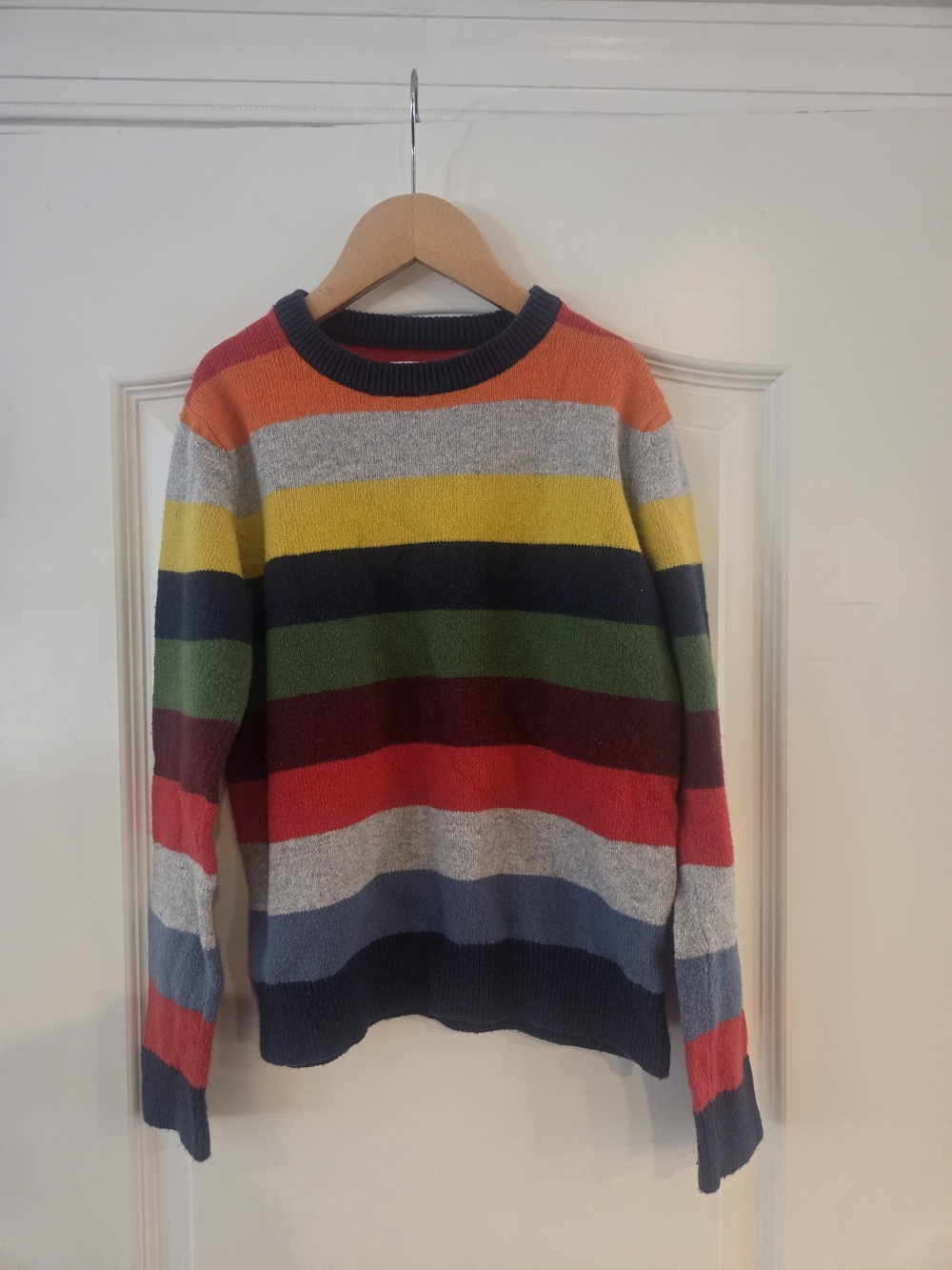 Gap Kids Crazy Stripe Rainbow Crewneck Sweater - Size:M